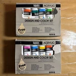 Liquitex Acrylic Deisgn And Color Sets - 23 Tubes New/used Mix Paint. Fixed Price $89.00.