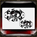 Tribal Skull 2 Airbrush Stencil Template Airsick. Fixed Price $14.99.
