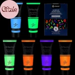 Glow The Dark Paint 6 Colors, 120 Ml / 4 Oz Acrylic For Decoration, Art. Fixed Price $45.84.