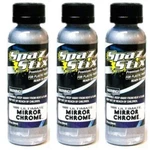 3 Pack Spaz Stix - Ultimate Mirror Chrome Airbrush Ready Paint, 2OZ Bottle. Fixed Price $37.99.