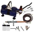 Paasche 1/4 Hp Compressor W/ TS-1AS (usa) Siphon Airbrush & Cleaning Brushes. Fixed Price $309.75.
