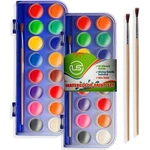 2 Packs Of 16 Vivid Colors Washable Watercolor Paint Set Includes Watercolour.... Fixed Price $14.56.