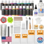 Nicpro Acrylic Pouring Kit, Artist Starter Supplies Including 19 Colors. Fixed Price $81.59.