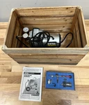 Central Pneumatic Compressor W/ Deluxe Airbrush Kit. Wood Crate & Manual. Fixed Price $95.00.