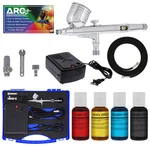 Airbrush Cake Decorating Compressor Kit, 4 Chefmaster Food Coloring Set. Fixed Price $79.99.