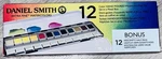 Daniel Smith Extra Fine Watercolors 12 Hand Poured Half Pan Set. Fixed Price $50.00.