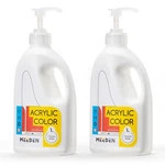 Meeden 2-PACK Titanium White Acrylic Paint: 1 /33.8 Oz Satin Liquid W.... Fixed Price $45.35.