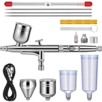 Vivohome Airbrush Gun: 0.2/0.35/0.5MM Nozzle, Cups, Hose. Precision Control. Fixed Price $72.46.