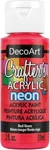Decoart Crafter's Acrylic All-purpose Specialty Paint 2OZ-RED Neon. Fixed Price $7.81.