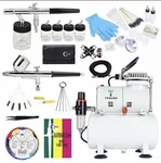 Togush Compressor Kit W/ 2 Airbrushes Cleaning Double Action. Fixed Price $160.00.