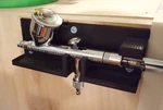 Airbrush Wall Mount Holder With Drip Trays & Anti-tilt For Iwata Eclipse Black. Fixed Price $9.99.