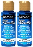 2-PACK Decoart Dazzling Metallics Acrylic Colors Fl Oz (pack Of 2), Blue. Fixed Price $17.98.