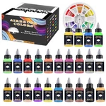 Airbrush Paint Set 24 Colors (30 ML/1 Oz) Opaque & Water Based,fluorescent Ac.... Fixed Price $31.99.