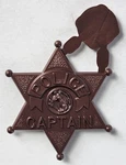 1962 Vintage Cracker Jack Prize Police Captain Point Star Snap Together Badge. Fixed Price $6.00.