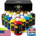 Magicfly Acrylic Paint 12 COLOURS/473ML, Large Bottles Set Rich Pi. Fixed Price $72.40.
