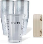 Pixiss Disposable Epoxy Resin Mixing Cups With 50X 10-OUNCE, Clear. Fixed Price $20.40.