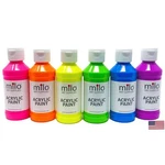 Milo Fluorescent Acrylic Paint Set 6 Colors 4 Oz Bottles Student Neon .... Fixed Price $36.39.