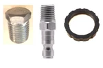 Iwata Airbrush: 1/4" Plug 012-000 Male Disconnect 012-011 Mount Nut 012-105. Fixed Price $40.00.