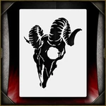 Ram Skull 1 - Airbrush Stencil Template Airsick. Fixed Price $14.99.