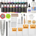 Nicpro Acrylic Paint Pouring Kit 129 Pieces + 19 Colors Supplies MG077-NP. Fixed Price $29.89.