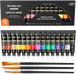 Shuttle Art Acrylic Paint Set, X 12ML 0.4 Fl Oz (pack Of 15), Colors. Fixed Price $10.99.