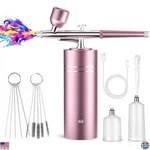 Cordless 30PSI Airbrush Kit With Compressor & 0.3MM Nozzle For Nails Makeup. Fixed Price $56.38.