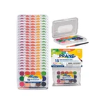 Prang Mini Watercolor Paint Sets, (bulk Pack Of 24) Palette Tray And Brush, 1.... Fixed Price $47.33.
