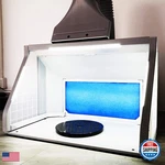 Togush Professional Airbrush Spray Booth 3 Led Light Turn Table Large. Fixed Price $220.86.