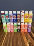 Apple Barrel Matte Acrylic Craft Paint Lot Of 16 Colors 2OZ Bottles Plaid. Fixed Price $63.00.