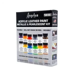 Angelus Acrylic Leather Paint Metallic & Pearlescent Kit (all 12 Colors / Oz). Fixed Price $46.95.