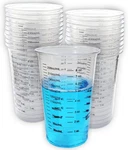 20 Disposable Graduated Clear Plastic Cups For Mixing Paint, Oz,. Fixed Price $17.31.