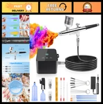 High-pressure Airbrush Kit With Compressor, 0.2/0.3/0.5MM Nozzles, Ideal For Art. Fixed Price $91.99.