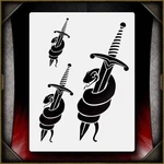 Snake Daggers Airbrush Stencil Template Airsick. Fixed Price $14.99.