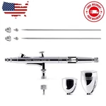Airbrush Kit, Gun Dual-action Gravity 1/2 1/4 Oz Fluid Cup, 0.35 &.... Fixed Price $57.60.
