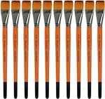 Flat Brushes For Acrylic Painting - 10 Pieces 3/4 Inch Set .... Fixed Price $22.27.