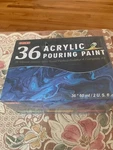 36 Acrylic Pouring Paint. Complete Kit. New Box.shuttle Art.. Fixed Price $35.00.