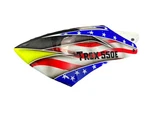 Royal Airbrush Fiberglass American Flag Canopy For Align Trex 550E. Fixed Price $65.00.